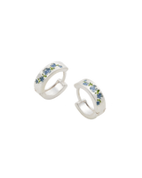Forget Me Not Silver Mini Hoop Earrings