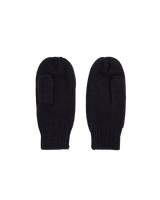 Forget-Me-Not Knitted Navy Mittens