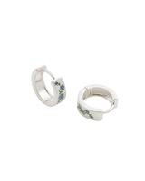 Forget Me Not Silver Mini Hoop Earrings
