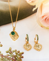 May Birthstone Lily of the Valley Huggie Earrings