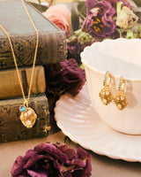 December Birthstone Narcissus Charm Necklace