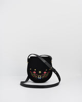 Dove & Floral Star Embroidered Saddle Bag