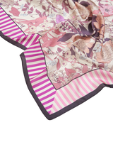 Deco Blooms Candy Stripe Square Scarf