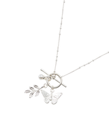 Blue Butterfly Silver Necklace