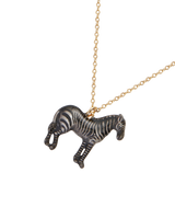 Zebra Pendant Necklace