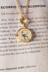Scorpio Zodiac Spinner Necklace
