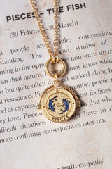 Pisces Zodiac Spinner Necklace