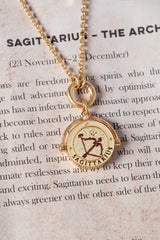 Sagittarius Zodiac Spinner Necklace