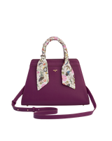 Floral Engravings Large Plum Tote