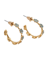 Forget-Me-Not Stud Hoop Earrings