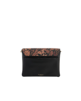 Deco Blooms Black Crossbody Handbag