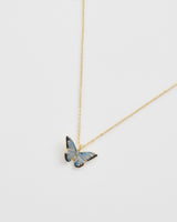 Blue Butterfly Short Necklace