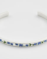 Forget Me Not Silver Bangle