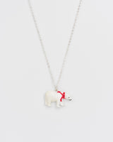Cosy Polar Bear Silver Chain Necklace