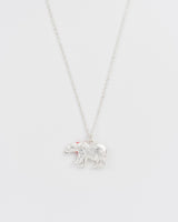 Cosy Polar Bear Silver Chain Necklace