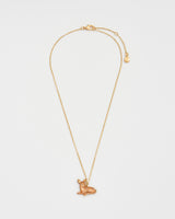 Resting Fawn Gold Chain Necklace