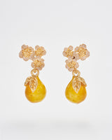 Golden Pear Drop Gold Earrings