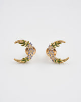 Nightshade Moon Gold Stud Earrings