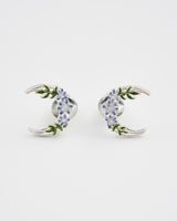 Nightshade Moon Silver Stud Earrings