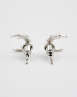 Nightshade Moon Silver Stud Earrings