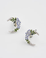 Nightshade Moon Silver Stud Earrings