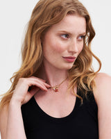 English Rose Pearl Gold Chain Necklace