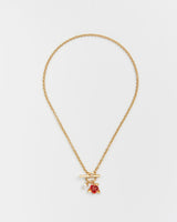 English Rose Pearl Gold Chain Necklace