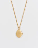 Robin & Blackberry Gold Oval Locket Chain Necklace