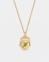 A Initial Anemone Gold Spinner Chain Necklace
