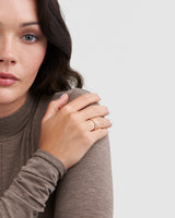 Folksy Floral Gold Ring
