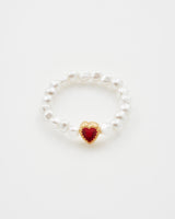 Heart Pearl Ring