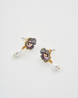 Pansy Pearl Earrings