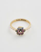 Pansy Pearl Ring