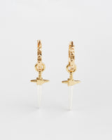 Rose Dagger Huggie Earrings