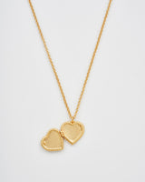 Gaia Lily Heart Locket Necklace