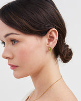 Lucky Clover Pearl Stud Earrings