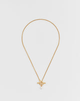 Gold Plain Toggle Necklace