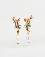 Fable England x Peter Rabbit and Butterfly Pearl Drop Earrings