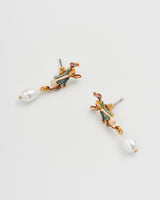 Fable England x Peter Rabbit and Butterfly Pearl Drop Earrings