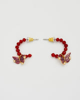 Hera Butterfly Charm Hoop Earrings