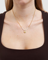 Niva Mistletoe Heart Pearl Necklace