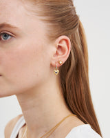 Talisman Eye Heart Charm Huggie Earrings