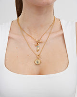 Palm Of Your Hand Pearl Toggle Necklace