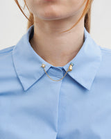 Palm Of Your Hand Pearl Chain Collar Pin