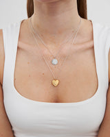 Selene Moon Periwinkle Necklace in Silver