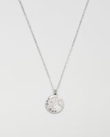 Selene Moon Periwinkle Necklace in Silver