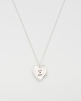 Selene Moon Periwinkle Locket Necklace in Silver