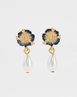 Larkspur Pearl Drop Earrings