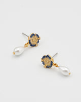 Larkspur Pearl Drop Earrings