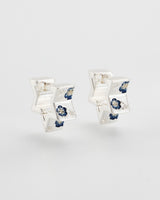 Larkspur Huggie Earrings in Silver